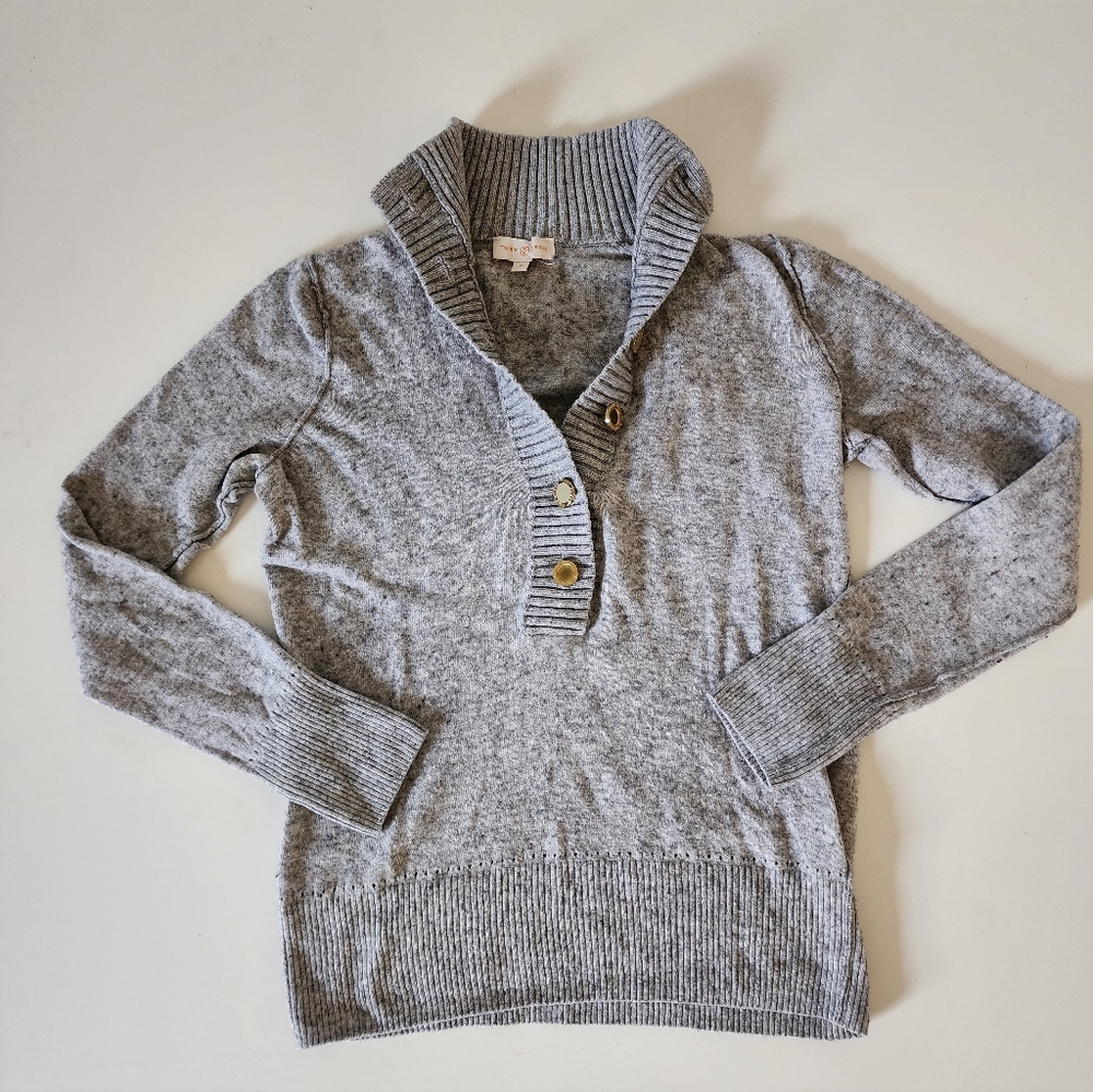 Tory Burch Gray Sweater-Size Medium